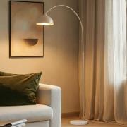 Lindby Stehlampe Tonka, beige, Metall/Marmor, 185 cm, E27