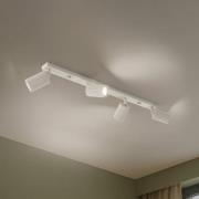 Deckenstrahler Karbon, beige, Länge 81 cm, Aluminium, 4-flg.