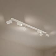 Deckenstrahler Ring, beige, Länge 117 cm, Stahl, 6-flg.