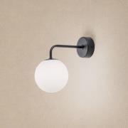 Wandlampe Astral, schwarz, Ausladung 22 cm, Stahl/Glas