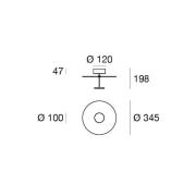LED-Deckenleuchte Stilo_S, weiß, Ø 35 cm