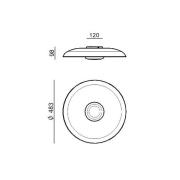 LED-Deckenlampe Basin_P, weiß, Metall, Ø 48 cm