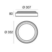 LED-Wandleuchte Iside, weiß, Metall, Ø 35 cm, IP40