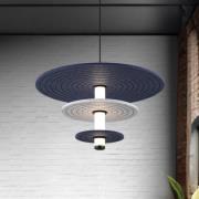 LED-Hängelampe Azul, Höhe 31 cm, blau/grau/schwarz/, Filz