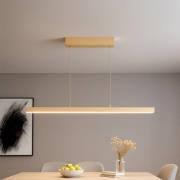 LED-Hängelampe Vayana, Länge 114 cm, sandfarben, Metall, CCT