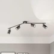 LED-Deckenstrahler Vano, schwarz, vierflammig