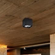 Deckenleuchte Tecto, Downlight, 1-fl., Aluminium, schwarz