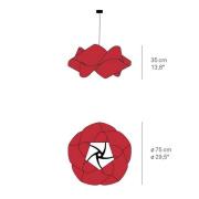 LZF Swirl Hängeleuchte, kirschbaúm natur, Ø 75 cm, Holz