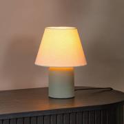 Tischleuchte Macia, grün/beige, Höhe 27 cm, Keramik/Stoff