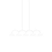 Globen Lighting Hängelampe CURVE 5, weiß, 5-flg., 165 cm