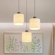 LED-Hängelampe Thea, Ø 49 cm, 3-flg., creme/schwarz matt