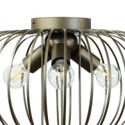 Deckenleuchte Globe, coffee, Ø 51 cm, Metall, 3-flammig, E27