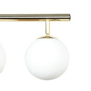 Deckenleuchte Drum, goldfarben, 3-flammig, Glas, Länge 46 cm