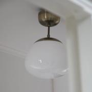 Deckenleuchte Rise, messingfarben antik, Glas, Ø 25 cm