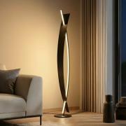 Lucande LED-Stehleuchte Marija, schwarz, Metall, Höhe 140 cm