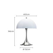 Louis Poulsen Akkulampe Panthella PORTABLE 250 chrom/blau