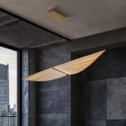 LED-Hängeleuchte SERAPH, gold gebürstet, Länge 105 cm Metall