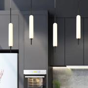 LED-Hängeleuchte CUMBERLAND, schwarz, Ø 13 cm, Metall/Glas