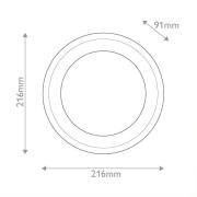 LED-Wandlampe ALONSO, bronze, Ø 22 cm, Metall/Glas/Alabaster