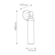 Wandlampe WYNWOOD, altmessing Höhe 40 cm Metall/Opalglas E27