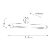 Wandleuchte WYNWOOD, bronze, Breite 81 cm, Metall, 2 x E27