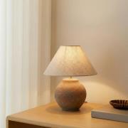 Lucande Tischleuchte Thalorin, Höhe 39 cm, braun, Keramik