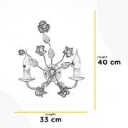 Wandleuchte Carolina, elfenbeinfarben, 2-flammig, Eisen