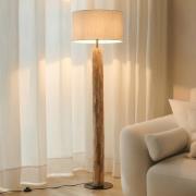 Lucande Stehleuchte Jorvan, creme, Eukalyptus, Leinen
