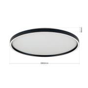 LED-Deckenleuchte MASCA, schwarz, Ø 60 cm, CCT, Metall, dim