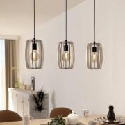 Hängelampe Bajazzara drei Käfigschirme sandfarben