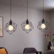 Hängeleuchte Straiton aus Stahl, 3-flammig schwarz