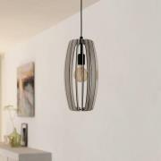 Hängelampe Bajazzara, ein Käfigschirm, sandfarben