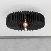 Deckenlampe Palombaia, schwarz, Ø 50 cm, Stahl/Holz, E27