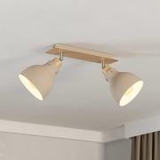 Deckenleuchte Arrecife sand/Holzoptik, zweiflammig