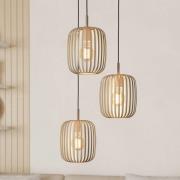 Hängeleuchte Romazzina, Ø 46 cm,  sandfarben, 3-flg., Stahl