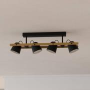 EGLO connect LED-Deckenleuchte Hornwood-Z, 4-fl., schwarz