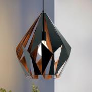 Hängeleuchte Carlton, schwarz/kupfer, Ø 38,5 cm