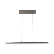 LED-Hängelampe Torvi, nickel, Länge 88 cm, CCT, Touchdimmer