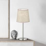 Tischleuchte Rimini, sand/nickel, Textil, Höhe 30 cm, E14