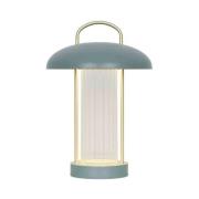 LED-Akku-Tischleuchte Mirano, Höhe 29 cm, staubgrün, Metall