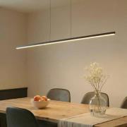 Lucande LED-Hängelampe Solvar, 158 cm, schwarz, CCT, dimmbar
