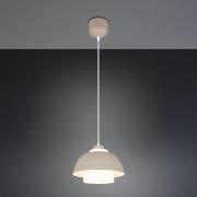Hängeleuchte Tilos, beige, Ø 30 cm, Metall/Glas, E27