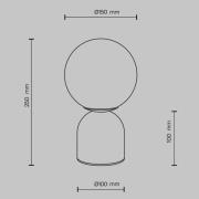 Maytoni Tischleuchte Tavo, beige, Stein/Glas, Höhe 25 cm