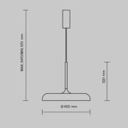 Maytoni LED-Hängeleuchte Gerhard, Ø 40 cm, weiß, Metall