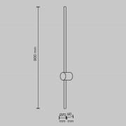 Maytoni LED-Wandleuchte Light stick, schwarz, Höhe 90 cm