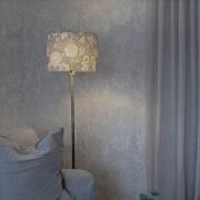 Stehleuchte Amy, Dahlia grün/gold, Höhe 150 cm, Textil, E27