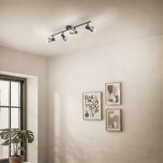 Lindby Deckenleuchte Pendura, 4-flammig, schwarz, Glas