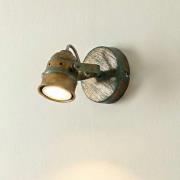 Lindby Wandstrahler Leonor, grün, Metall, 1-flg., 9,5 cm