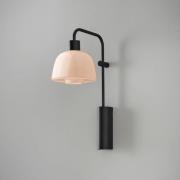 Bover LED-Wandlampe Drep A/04, nude, Glas, schwarz, 2.700 K