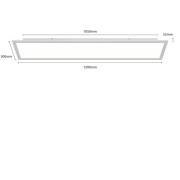 Prios LED-Panel Gelora, 120 cm, 4.000 K, silberfarben, Alu